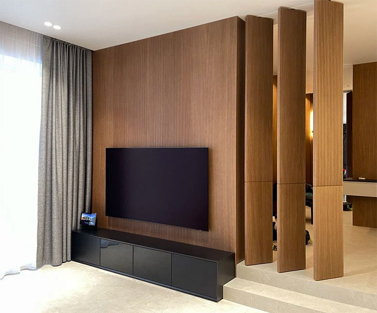 Стеновые панели из массива и шпона