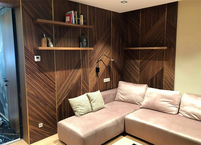 Стеновые панели из массива и шпона