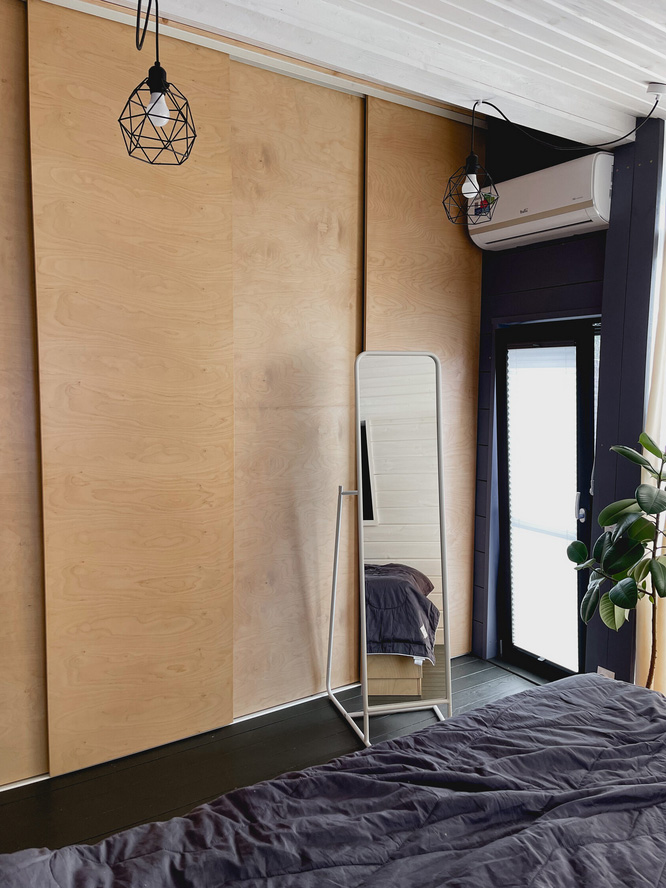 Мебель для спальни и кровать из фанеры