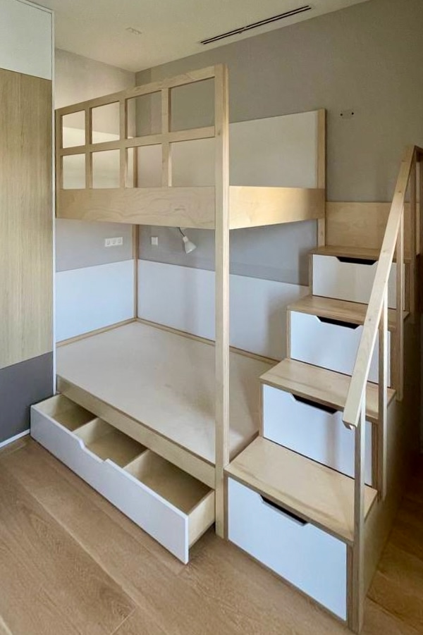 Детская мебель на заказ из мебельной фанеры (березовый шпон).