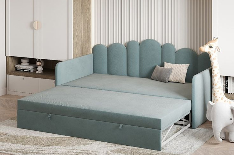 Кровать на заказ с мягким изголовьем от производителя