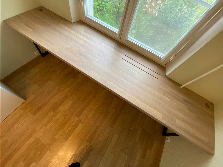 Деревянный подоконник на заказ