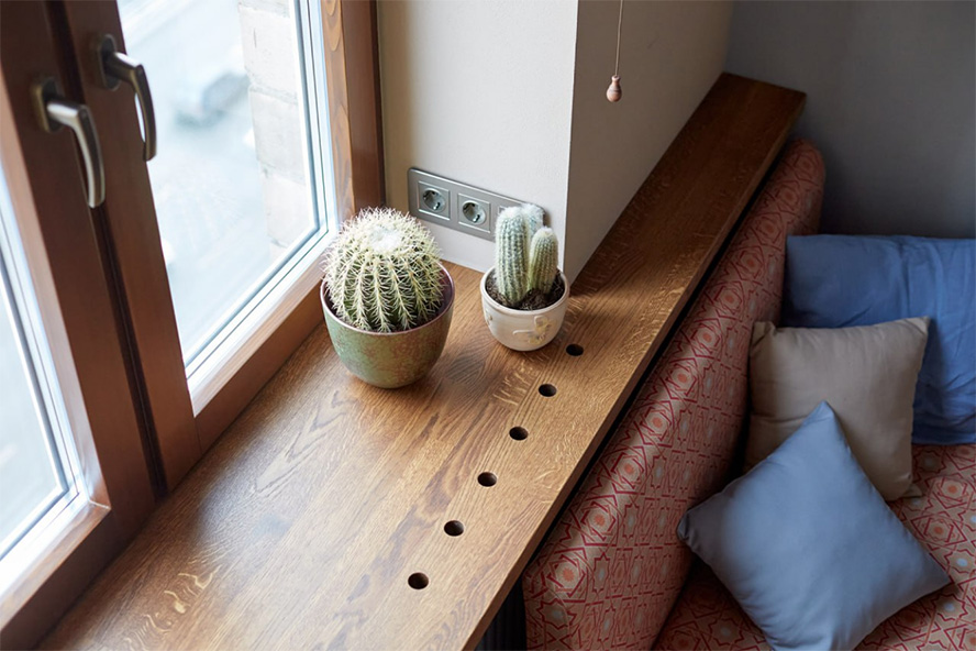 Деревянный подоконник на заказ