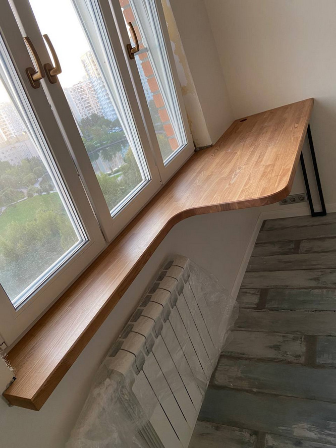 Деревянный подоконник на заказ