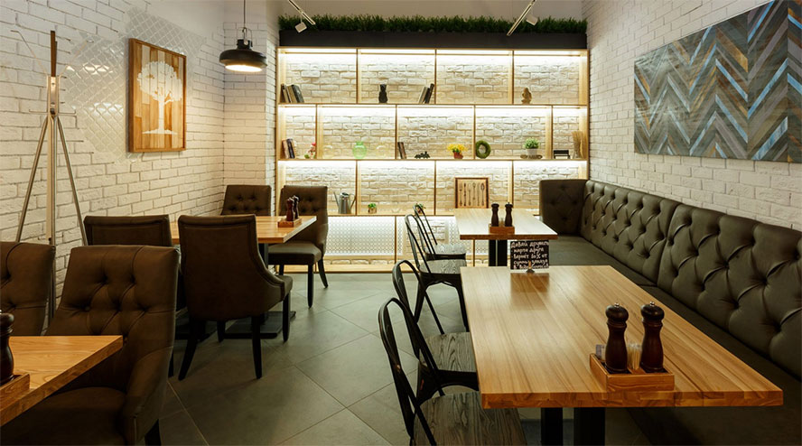 Мебель для кафе, магазина из массива дерева и мебельной фанеры